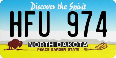 ND license plate HFU974