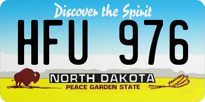 ND license plate HFU976