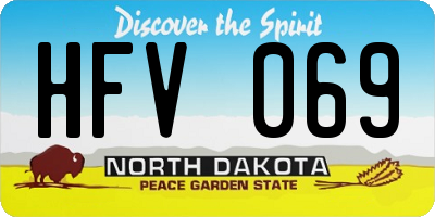ND license plate HFV069