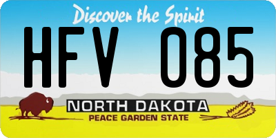 ND license plate HFV085