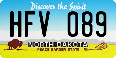 ND license plate HFV089