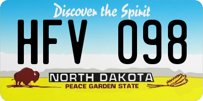 ND license plate HFV098