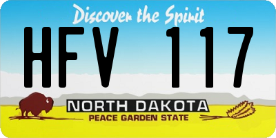 ND license plate HFV117