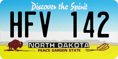ND license plate HFV142