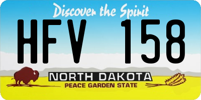ND license plate HFV158