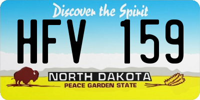 ND license plate HFV159