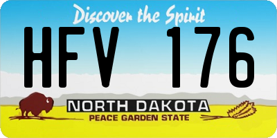 ND license plate HFV176