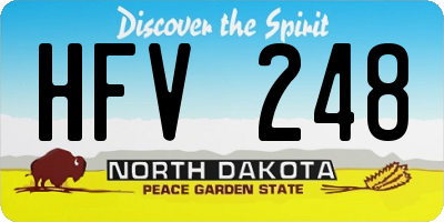 ND license plate HFV248