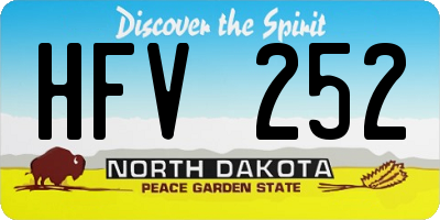 ND license plate HFV252