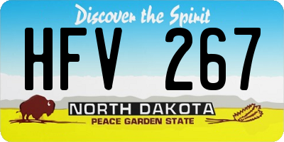 ND license plate HFV267