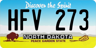 ND license plate HFV273