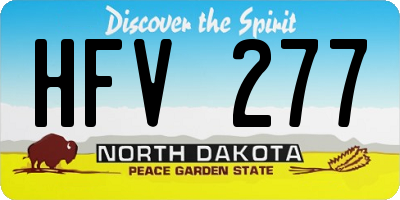 ND license plate HFV277