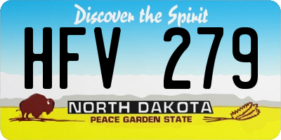 ND license plate HFV279