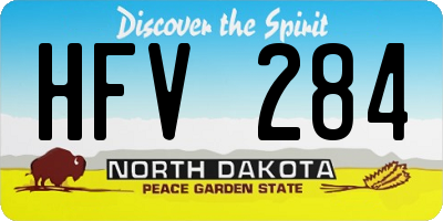 ND license plate HFV284