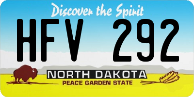 ND license plate HFV292