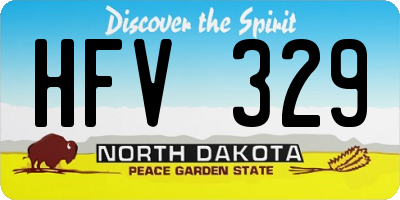 ND license plate HFV329