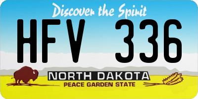 ND license plate HFV336