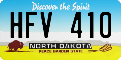 ND license plate HFV410