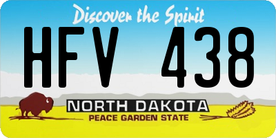 ND license plate HFV438