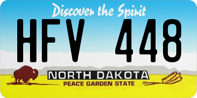 ND license plate HFV448