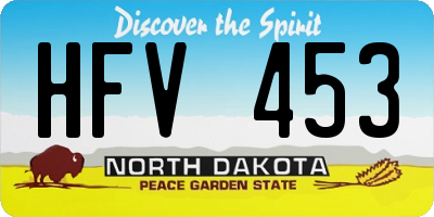ND license plate HFV453