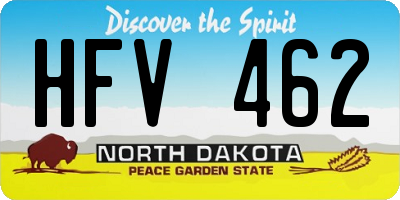 ND license plate HFV462