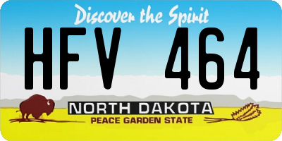 ND license plate HFV464