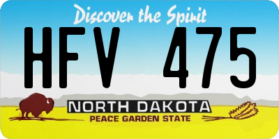 ND license plate HFV475