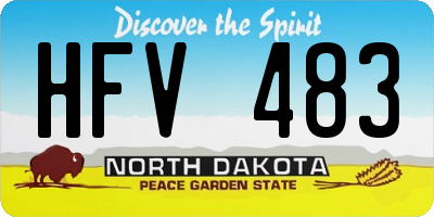 ND license plate HFV483