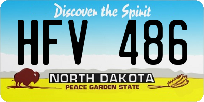 ND license plate HFV486