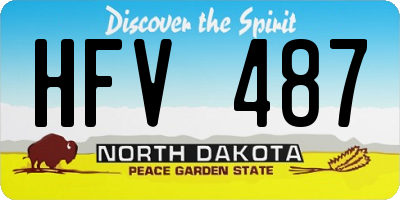 ND license plate HFV487