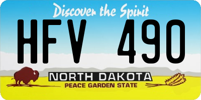 ND license plate HFV490