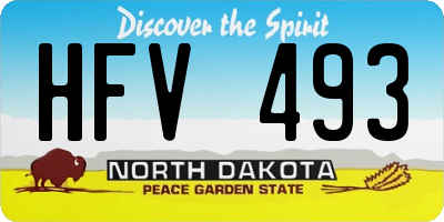 ND license plate HFV493