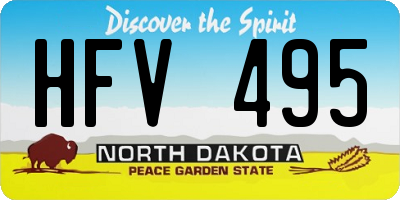 ND license plate HFV495