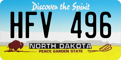 ND license plate HFV496