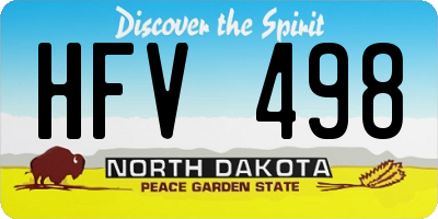 ND license plate HFV498