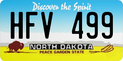 ND license plate HFV499