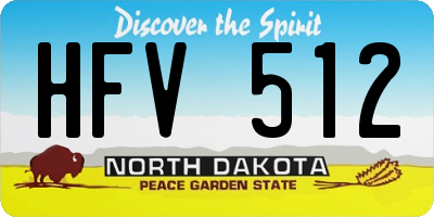 ND license plate HFV512