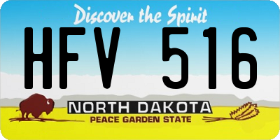 ND license plate HFV516