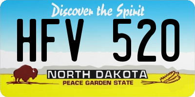 ND license plate HFV520