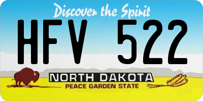 ND license plate HFV522