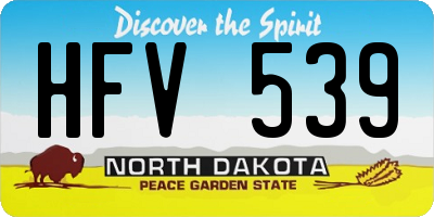 ND license plate HFV539