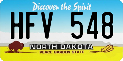 ND license plate HFV548
