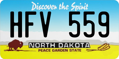 ND license plate HFV559
