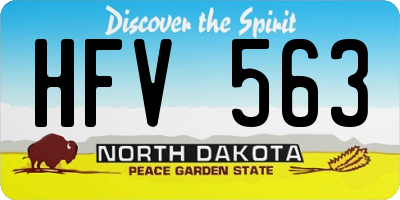 ND license plate HFV563