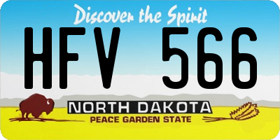 ND license plate HFV566