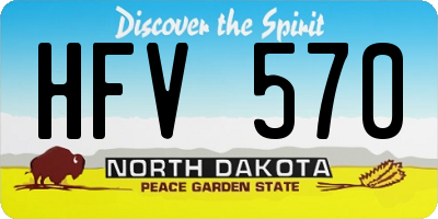 ND license plate HFV570