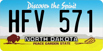 ND license plate HFV571