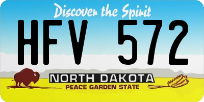 ND license plate HFV572
