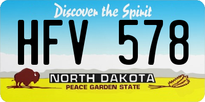 ND license plate HFV578
